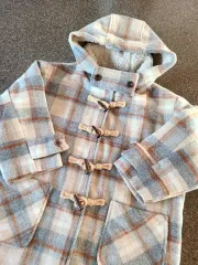 デマルビ ジュニア トグルボタン CHECK ロングコート XL