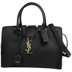 サンローラン SAINT LAURENT ロゴ ハンドバッグ 2WAY ショルダーバッグ ハンドバッグ レザー ブラック レディース 【中古】