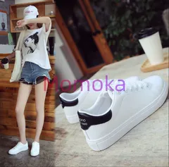 【大特価】スニーカー 22.5cm~25cm レディース ホワイト ブラック グリーン お揃い ペア おしゃれ かわいい カジュアル シューズ 通学 通勤 仕事1144771