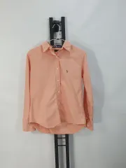 ポロラルフローレン シャツ オックスフォード 長袖シャツ オレンジ ピンク m