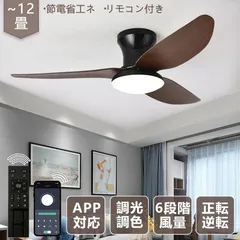 シーリングファンライト 調光調色 led 薄型 北欧 天井照明 照明器具 軽量 シーリングファン 扇風機 静音 dcモーター 小型 ダイニング用 リモコン操作 新居 人気