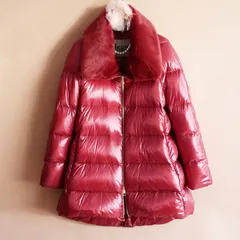 dt178/42/HERNOヘルノ/エコファーのあしらいダウンコート/レディース/ダウンジャケット