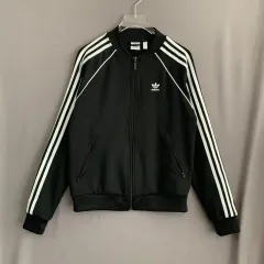 M adidas ウィメンズ SuperStar ブラック トラックジャージ ジャケット