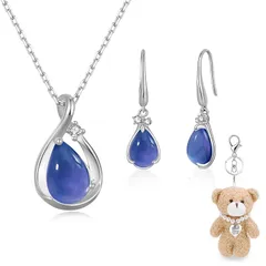 【新品】 [FH.bird] タンザナイト ピアス ネックレス セット レディース 人気 「決意の石」シルバー925 アレルギー対応ネックレス 錆びない 12月誕生石 ティー 記念日 誕生日 クリスマスプレゼント 女性 人気 0