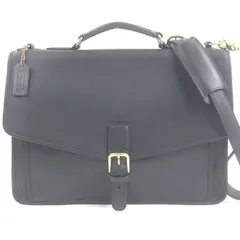 美品□COACH コーチ 5319 グラブタンレザー オールドコーチ 2WAY ショルダーバッグ ブリーフケース ブラック ロゴチャーム付き A4収納可能◎