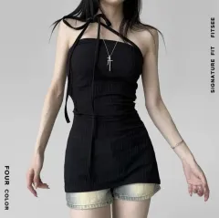 レイヤード ストラップ トップス ワンピース (新品)