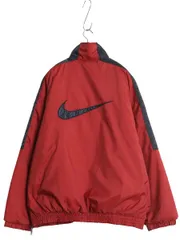 【お得なクーポン配布中!】 90s ナイキ 中綿 ナイロン ジャケット メンズ M / オールド ハーフジップ ハイネック プルオーバー ビッグ スウッシュ ブルゾン アノラック