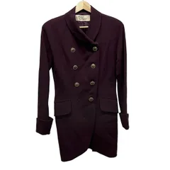 KARL LAGERFELD(カールラガーフェルド) コート サイズ38 M レディース - パープル 長袖/肩パッド/秋/冬