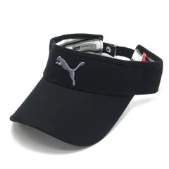 【美品】ナイキ サンバイザー 黒×グレー 立体ロゴ刺しゅう ONE SIZE  ゴルフウェア NIKE