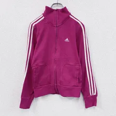 古着 used　00s　adidas　アディダス　トラックジャケット/ジャージ　パフォーマンスロゴ　刺繡ロゴ　ヴィンテージ　ピンク　Mサイズ