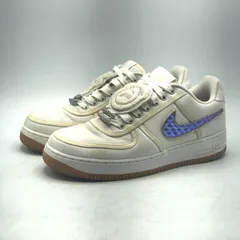 【中古】NIKE×Travis Scott AIR FORCE 1 LOW 27.5cm ホワイト AQ4211-100 ナイキ×トラビススコット[17]