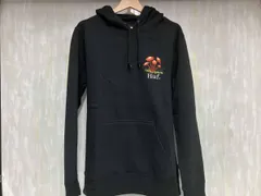 HUF ハフ パーカー 新品タグ付き 刺繍 裏起毛 ブラック コットン ポリエステル Mサイズ