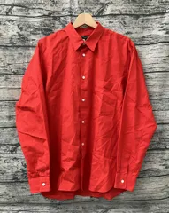 COMME des GARCONS HOMME PLUS 長袖シャツ 朱色 レッド size:L AD2018