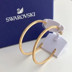 【箱付き】SWAROVSKI スワロフスキー フープピアス ゴールド