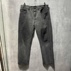 90s LEVI'S 後染め 501-0660 ジーンズ W34 ダークグレー リーバイス 
