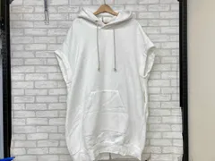Y’s No Sleeve Back Open Hoodie ワイズ パーカー フーディ ベスト ノースリーブ ホワイト メンズ サイズ 2 裏起毛