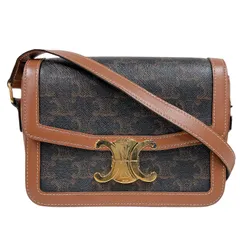 セリーヌ CELINE ティーントリオンフバッグ 188882 タン トリオンフキャンバス ユニセックス ショルダーバッグ