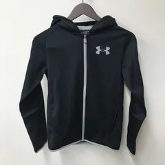 M11079  【セットアップ】 UNDER ARMOUR アンダーアーマー レディース 長袖 フード付 ジャージ 上Ｌ 下XL ブラック/グレー トレーニング