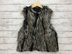 FWK Engineered Garments／ベスト／Over Vest Nyco Ripsto／フェイクファー／ブラック／アメリカ製／サイズ1