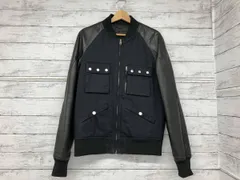 DIESEL BLACK GOLD／ブルゾン／レザー切替／ブラック／イタリア製／サイズ48