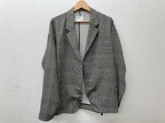 美品＊ハザマ 経年真価のジャケットコート ヘリンボーン リネン ユニ
