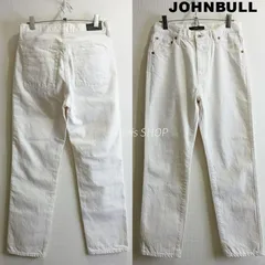 JOHNBULL ジョンブル オーセンティックテーパードジーンズ ZP023 レディースM W74cm 日本製 アイボリーホワイト テーパード シルエット