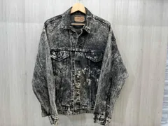 通年 Levi's リーバイス デニムジャケット ケミカルウォッシュ 90s USA製 ヴィンテージ 70507 0253 ボタン裏527 S ブラック 現状品 