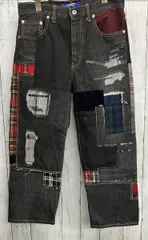 JUNYAWATANABE COMME des GARCONS MAN パッチワーク クロップドジーンズ ジュンヤワタナベ コムデギャルソンマン size S ブラック