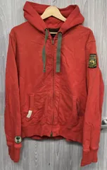 レッド POLO RALPH LAUREN／ラルフローレン／90s／ダブルフェイス／ジップパーカー／レッド