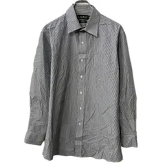 LAUREN RALPH LAUREN 長袖 ストライプシャツ L～ ブラック ホワイト ローレンラルフローレン 胸ポケット トップス 春物 a712-5369