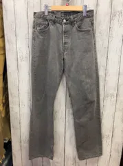 LEVI'S ﾘｰﾊﾞｲｽ ジーンズ 501 0159 92年6月USA製 先染め フェード 汚れ W31L34 グレー ORIGINAL RIVETED