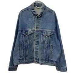 カナダ製 デニムジャケット XL ブルー ボタン 胸ポケット ジージャン デニム コットン100% バックデザイン ジャケット 春物 a712-5422