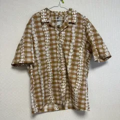 78 ハワイ メイド Y NOT HAWAII ブラウン CHECK レイ パータン シャツ