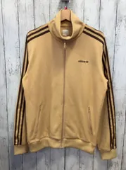 adidas アディダス ｼﾞｬｰｼﾞ ﾄﾗｯｸｼﾞｬｹｯﾄ 982745 00s マスタード 刺繍ロゴ ｻｲﾄﾞﾗｲﾝ ｼﾞｯﾌﾟｱｯﾌﾟ フィリピン製