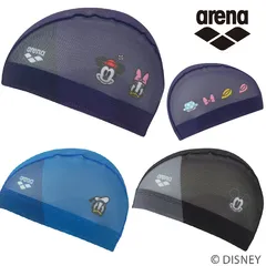 arena DISNEY メッシュキャップ AS6SSC81U ミッキー ミニー ドナルド スイムキャップ 左右別プリント 水泳 ディズニー 帽子