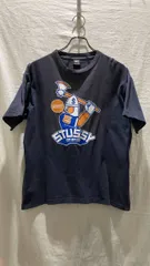 メキシコ製 STUSSY ステューシー 半袖tシャツ ネイビー サイズM 