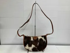 IL BISONT イルビゾンテ／ショルダーバッグ／レザー 毛皮 ブラウン／イタリア製