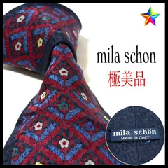 極美品✨ ミラショーン  ネクタイ  レッド×ネイビー  赤 紺