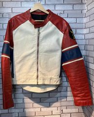 Harley-Davidson レザーライダースジャケット ホワイト - メルカリ