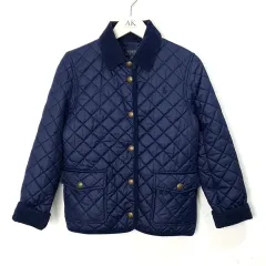 (130/8-10歳) ポロ ラルフローレン ネイビー キルティング ジャケット