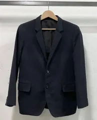 MargaretHowell マーガレットハウエル FOX BROTHERS フランネルウールジャケット テーラードジャケット サイズS ネイビー 毛羽立ちあり