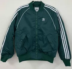adidas アディダス 中綿入り フルジップジャケット メンズM グリーン系