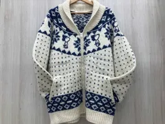 PEANUTS ピーナッツ SNOOPY スヌーピー 80s ノルディック柄 ジップアップ ニット バーズアイ スノーフレーク カウチン L