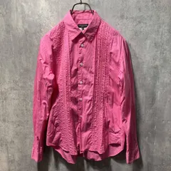 12ss COMME des GARCONS HOMME PLUS 長袖シャツ フロントデザインシャツ XSサイズ ピンク PI-B036 コムデギャルソンオムプラス