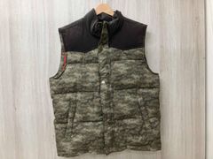 STUSSY カモ柄 ダウンベスト Lサイズ 汚れ確認1500円引き - メルカリ