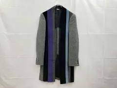 COMME des GARCONS HOMME PLUS コムデギャルソン オムプリュス ドッキングガウンコート PJ-J054 日本製 M グレー マルチカラー 冬