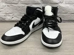 NIKE スニーカー Air Jordan 1 Mid 表記サイズ 27.5 ブラック/ホワイト 