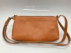 IL BISONTE イルビゾンテ ショルダーバッグ  2way レザー キャラメル 角スレあり