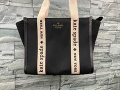 ブラック Kate Spade KG767／ キップキャンバス スモール トート バッグ