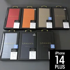 GRAMAS  シュランケンカーフ レザーケース iPhone14Plus 対応 スマホケース 手帳型 0404 0398 0381 0374 0367 0350 0343
